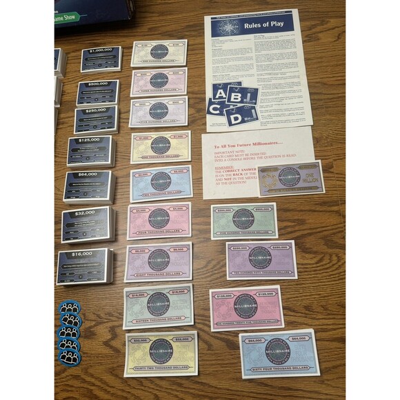 “WHO WANTS TO BE A MILLIONAIRE” 2000 Pressman FunFAMILY BOARD GAME 100% - Picture 9 of 14